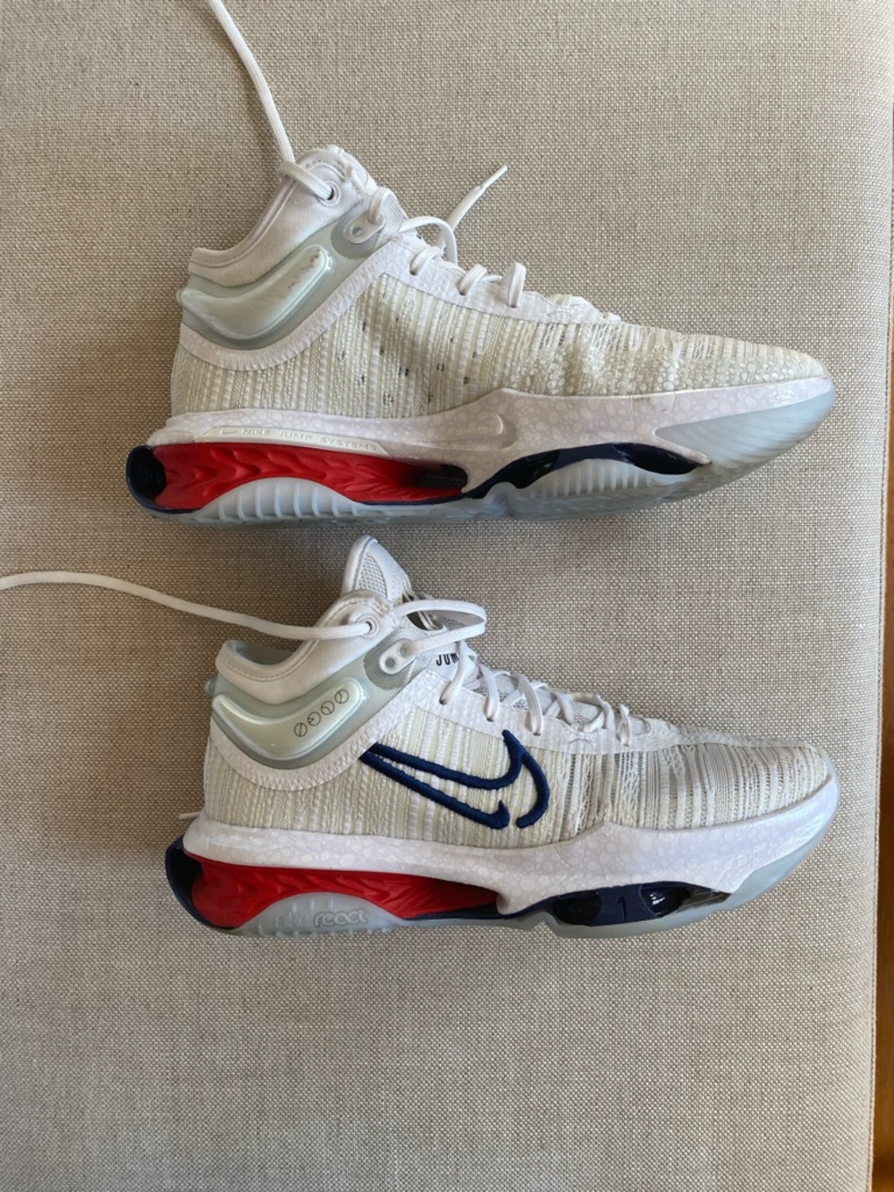 Nike Air Zoom GT Jump 2  Men’s Sneakers with Navy Swoosh and Red Accents